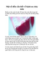 Một số điều cần biết về bệnh ưa chảy máu doc