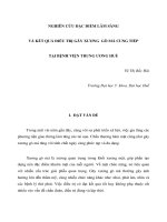 Báo cáo nghiên cứu khoa học 