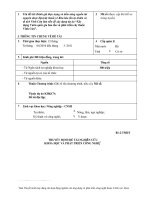 thuyết minh đề tài nghiên cứu khoa học và phát triển công nghệ