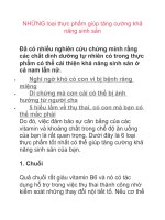 những loại thực phẩm giúp tăng cường khả năng sinh sản