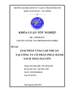 GIẢI PHÁP TĂNG LỢI NHUẬN TẠI CÔNG TY CỔ PHẦN PHÁT HÀNH SÁCH THÁI NGUYÊN