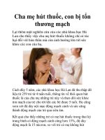 Cha mẹ hút thuốc, con bị tổn thương mạch docx