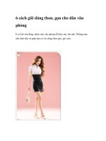 6 cách giữ dáng thon, gọn cho dân văn phòng pptx