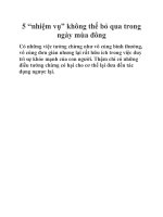 5 “nhiệm vụ” không thể bỏ qua trong ngày mùa đông ppt