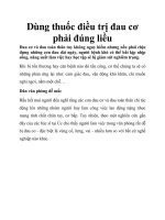 Dùng thuốc điều trị đau cơ phải đúng liều pot