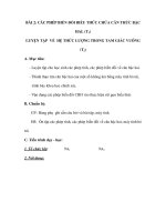 BÀI 2: CÁC PHÉP BIẾN ĐỔI BIỂU THỨC CHỨA CĂN THỨC BẬC HAI pptx