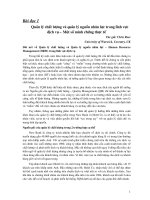 Tài liệu quản lý chất lượng và quản lý nguồn nhân lực trong lĩnh vực dịch vụ 1 số minh chứng thực tế