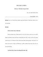 BÀI TẬP CÁ NHÂN MÔN LÃNH ĐẠO TRONG TỔ CHỨC  Đề bài: Hãy viết về một bài học (thành công hoặc thất bại) về lãnh đạo. Bài học rút ra cho bản thân.