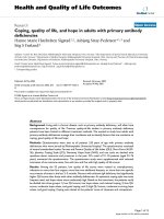 Health and Quality of Life Outcomes BioMed Central Research Open Access Coping, quality of life, pdf