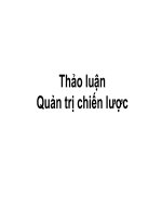 Thảo luận quản trị chiến lược