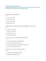 trắc nghiệm về các loại hợp chất vô cơ