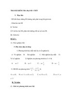 TRẢ BÀI KIỂM TRA ĐẠI SỐ 1 TIẾT pptx
