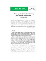 Đi tìm nguồn gốc của tình hình suy thoái đạo đức trong xã hội TRẦN HỮU QUANG