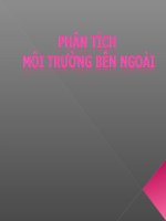 Phân tích chiến lược môi trường bên ngoài