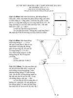 Thi thử HSG Vật lý 11  THPT Đô Lương