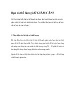 Bạn có thể làm gì để GIẢM CÂN? pdf