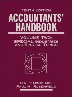 Accountants’ Handbook Special Industries and Special Topics 10th Edition_1 ppt