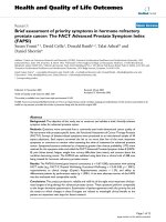 Health and Quality of Life Outcomes BioMed Central Research Open Access Brief assessment of docx