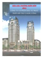 báo cáo thường niên 2011 công ty cổ phần đầu tư phát triển đô thị và khu công nghiệp sông đà
