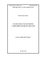 Xây dựng thuật toán dẫn đường và điều khiển cho phương tiện ngầm