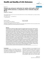 Health and Quality of Life Outcomes BioMed Central Research Open Access Sample size and power doc
