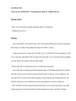 BÀI TẬP CÁ NHÂN MÔN LÃNH ĐẠO TRONG TỔ CHỨC Đề bài: Hãy viết về một bài học (thành công hoặc thất bại) về lãnh đạo.