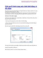 Giải quyết tình trạng máy tính khởi động và tắt chậm doc