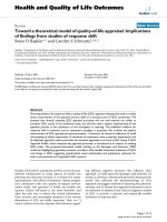Health and Quality of Life Outcomes BioMed Central Review Open Access Toward a theoretical model ppt