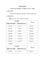 Luyện từ và câu: LUYỆN TẬP TỪ ĐƠN - TỪ GHÉP - TỪ LÁY doc