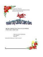 đề tài chuỗi cung ứng của sản phẩm cocacola việt nam