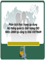 phân tích thực trạng hệ thống quản lý chất lượng tại công ty dsg việt nam