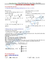 CHuyên đề bồi dưỡng giải phương trình