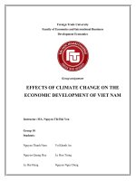 Luận văn Thạc sỹ - Group 10 impacts of climate change to the economic development of vietnam
