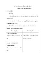 Tiết 43: VIẾT CÁC SỐ ĐO DIỆN TÍCH DƯỚI DẠNG SỐ THẬP PHÂN doc