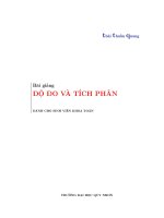 độ đo và tích phân – thái thuần quang