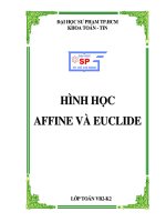 hình học affine và euclide