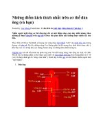 Những điểm kích thích nhất trên cơ thể đàn ông và phụ nữ