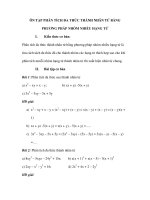 ÔN TẬP PHÂN TÍCH ĐA THỨC THÀNH NHÂN TỬ BẰNG PHƯƠNG PHÁP NHÓM NHIỀU HẠNG TỬ docx