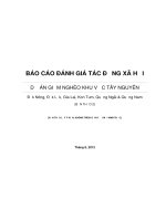 báo cáo đánh giá tác động xã hội dự án giảm nghèo khu vực tây nguyên bản 2