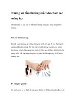Những sai lầm thường mắc khi chăm sóc móng tay doc