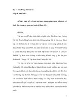 BÀI TẬP CÁ NHÂN MÔN LÃNH ĐẠO TRONG TỔ CHỨC Đề bài: Hãy viết về một bài học (thành công hoặc thất bại) về lãnh đạo trong cơ quan nơi anh chị làm việc.