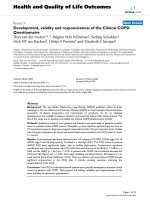 Health and Quality of Life Outcomes BioMed Central Commentary Open Access Clinical and Outcome docx