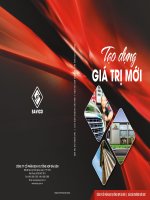 TẠO DỰNG GIÁ TRỊ mới SAVICO CÔNG TY cổ PHẦN DỊCH vụ TỔNG hợp sài gòn báo cáo THƯỜNG NIÊN 2011