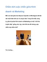 Chấm dứt cuộc chiến giữa Kinh doanh và Marketing potx