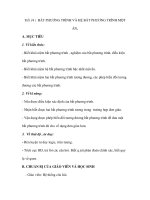 Tiết 34 : BẤT PHƯƠNG TRÌNH VÀ HỆ BẤT PHƯƠNG TRÌNH MỘT ẨN potx