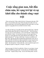 Cuộc sống gian nan bắt đầu chán nản, hi vọng trở lại và sự khởi đầu cho thành công vượt trội