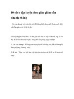 10 cách tập luyện đơn giản giảm cân nhanh chóng docx