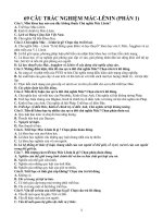 69 câu trắc nghiệm triết học Mac - Lenin potx