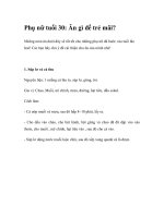 Phụ nữ tuổi 30: Ăn gì để trẻ mãi? pdf