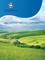 vinamilk báo cáo phát triển bền vững 2012